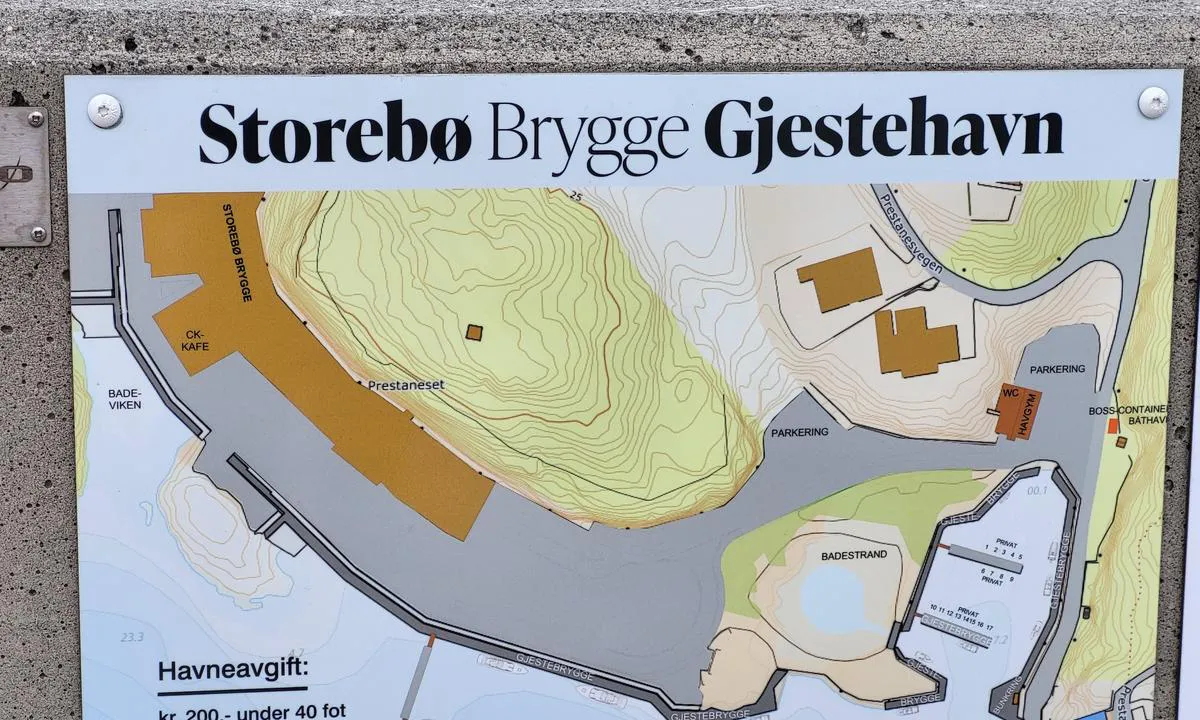 Storebø: Oversikt over gjestehavnen