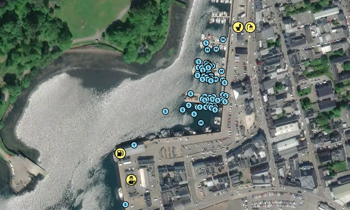 Satelite image of Stornoway Harbour
