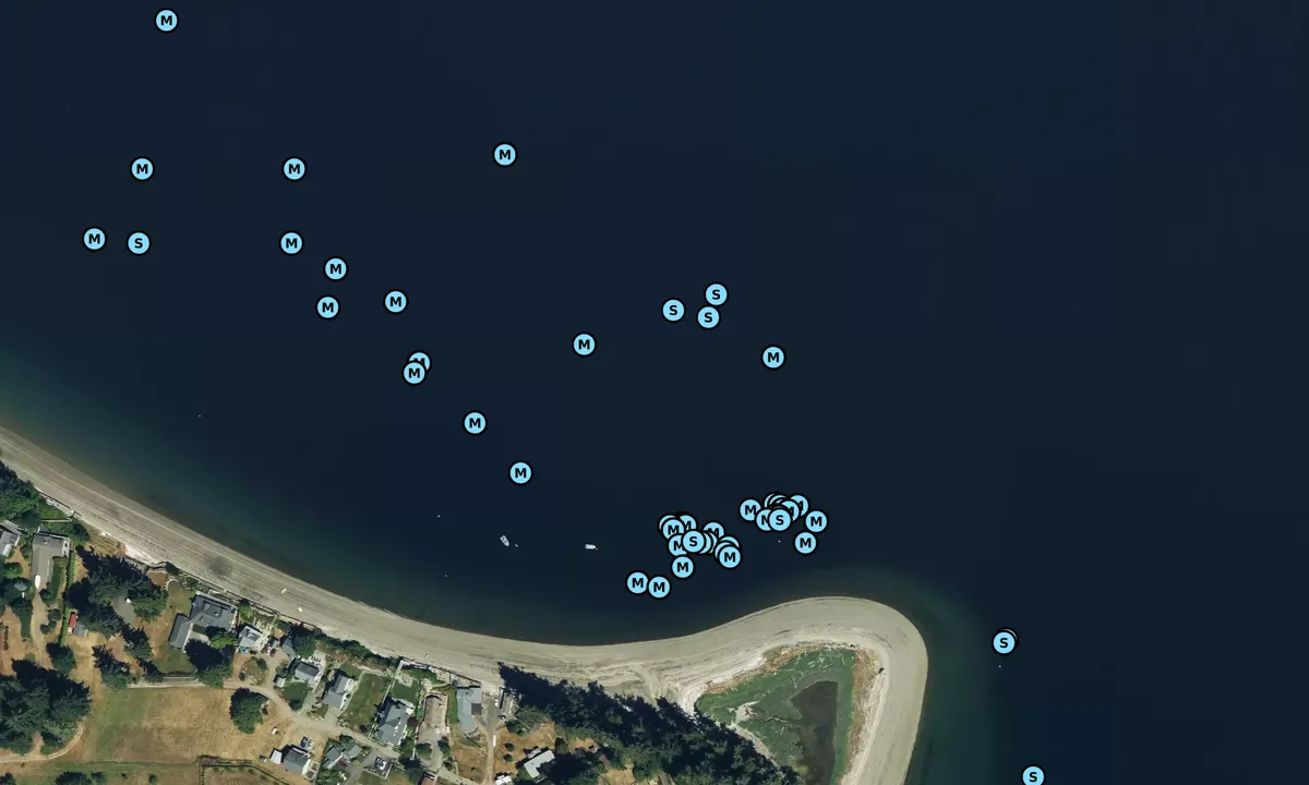 Satelite image of Stretch Island State Park