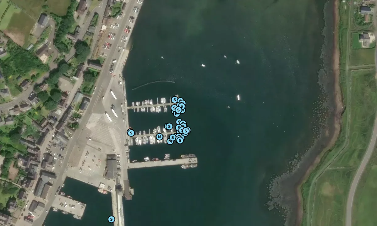 Satelite image of Stromness Marina - Orkney Islands