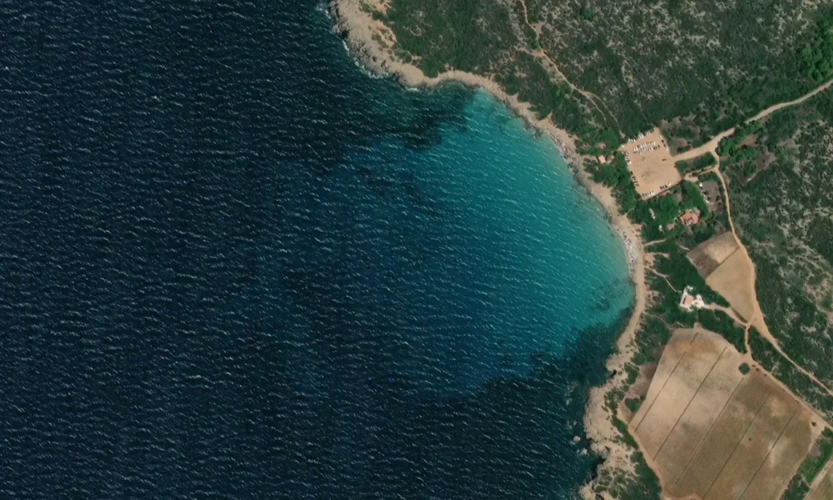 Flyfoto av Su Port'e Su Trigu