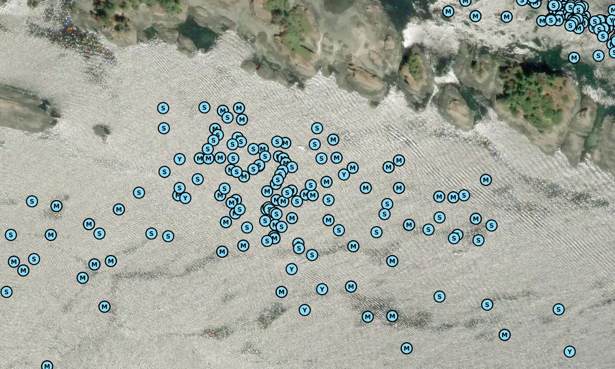 Satelite image of Sucia Island - Cluster Island