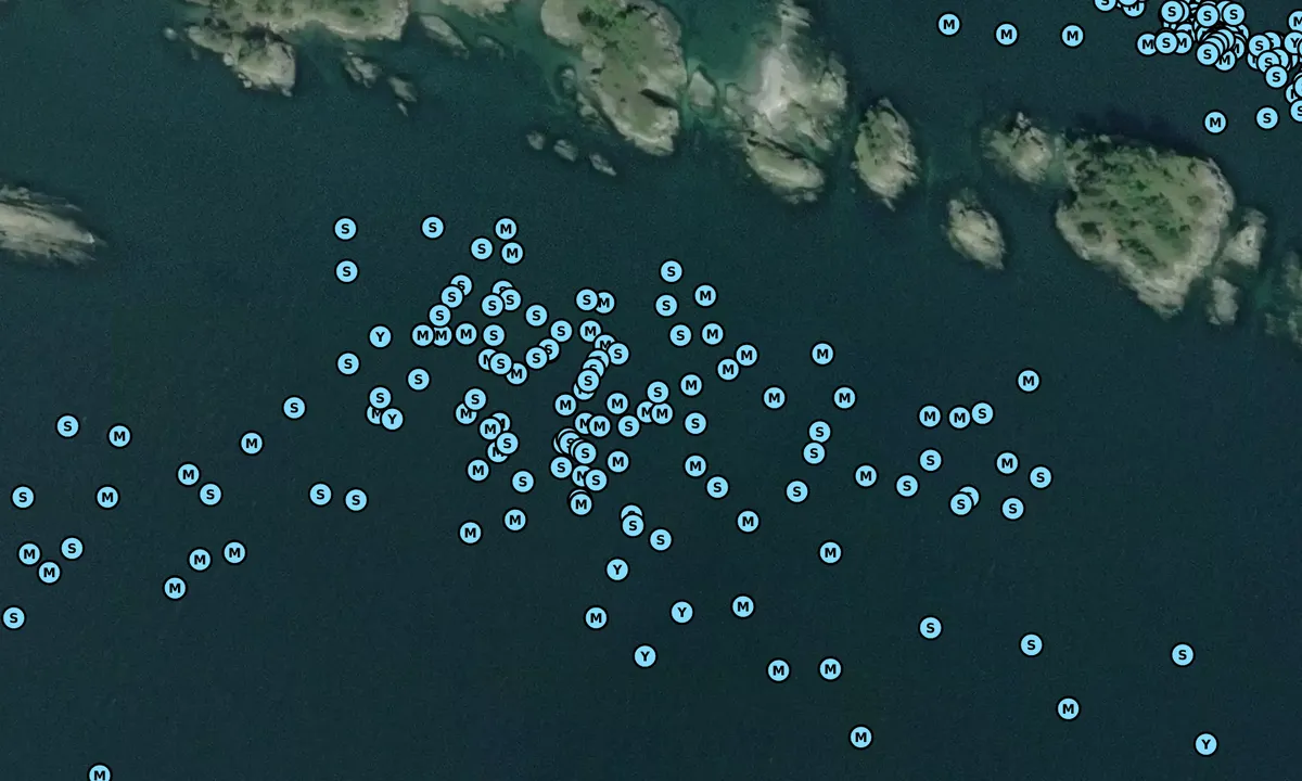 Satelite image of Sucia Island - Cluster Island