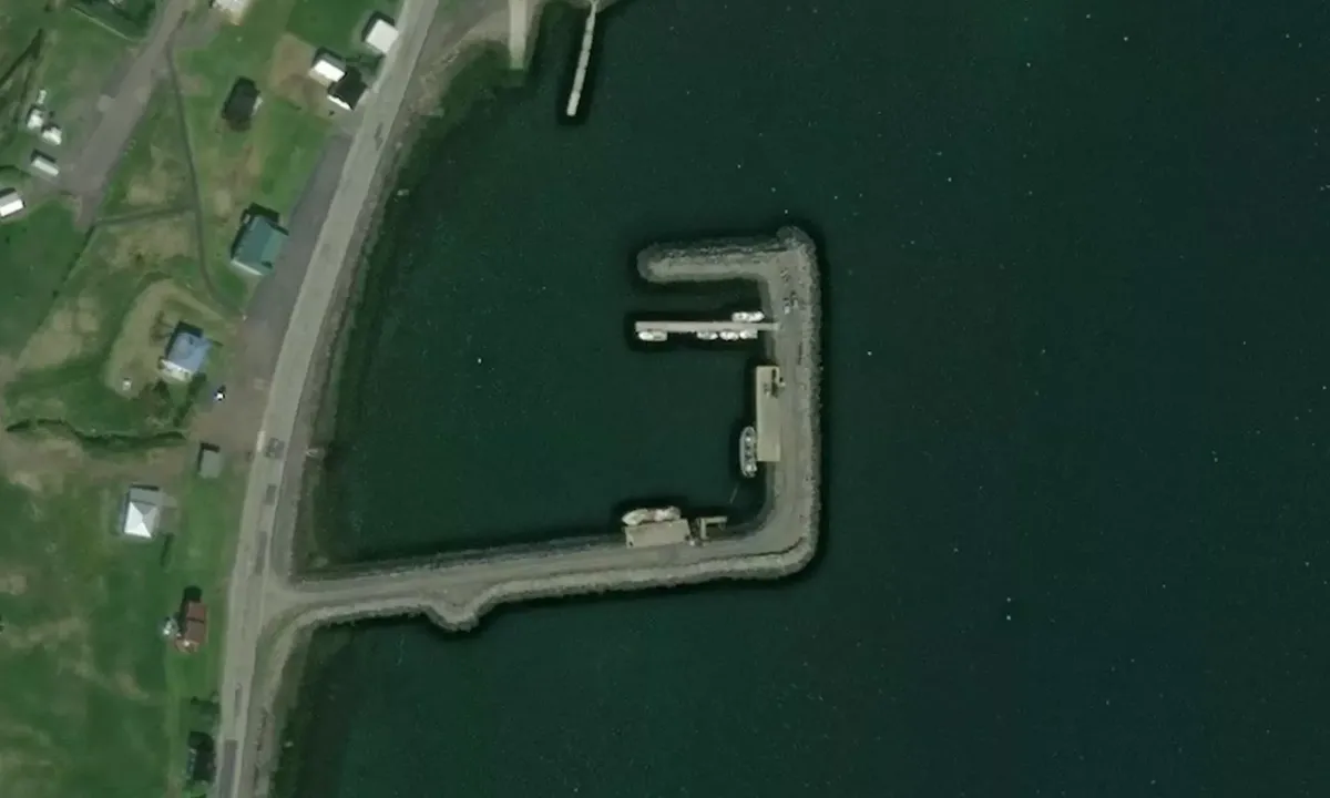 Satelite image of Súðavík