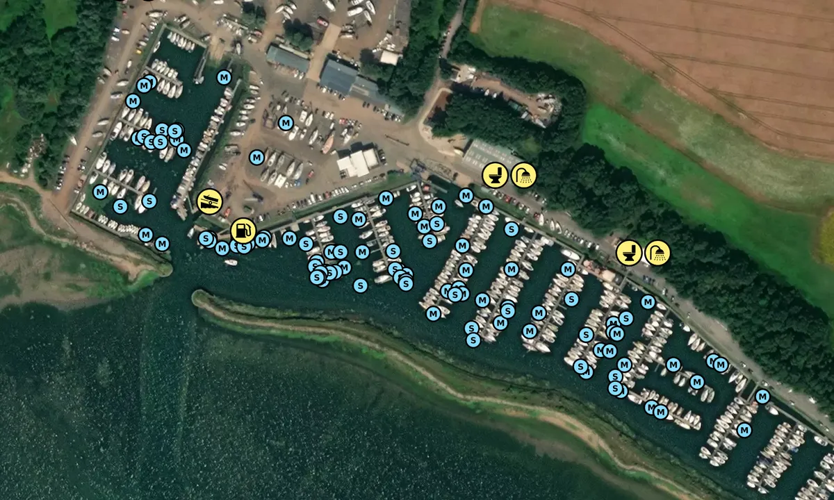 Satelite image of Suffolk Yacht Harbour - Felixstowe