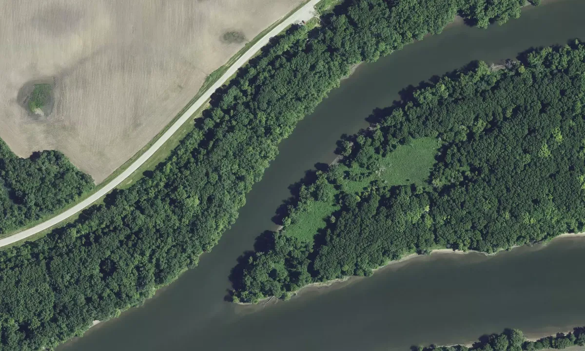 Satelite image of Sugar Island West