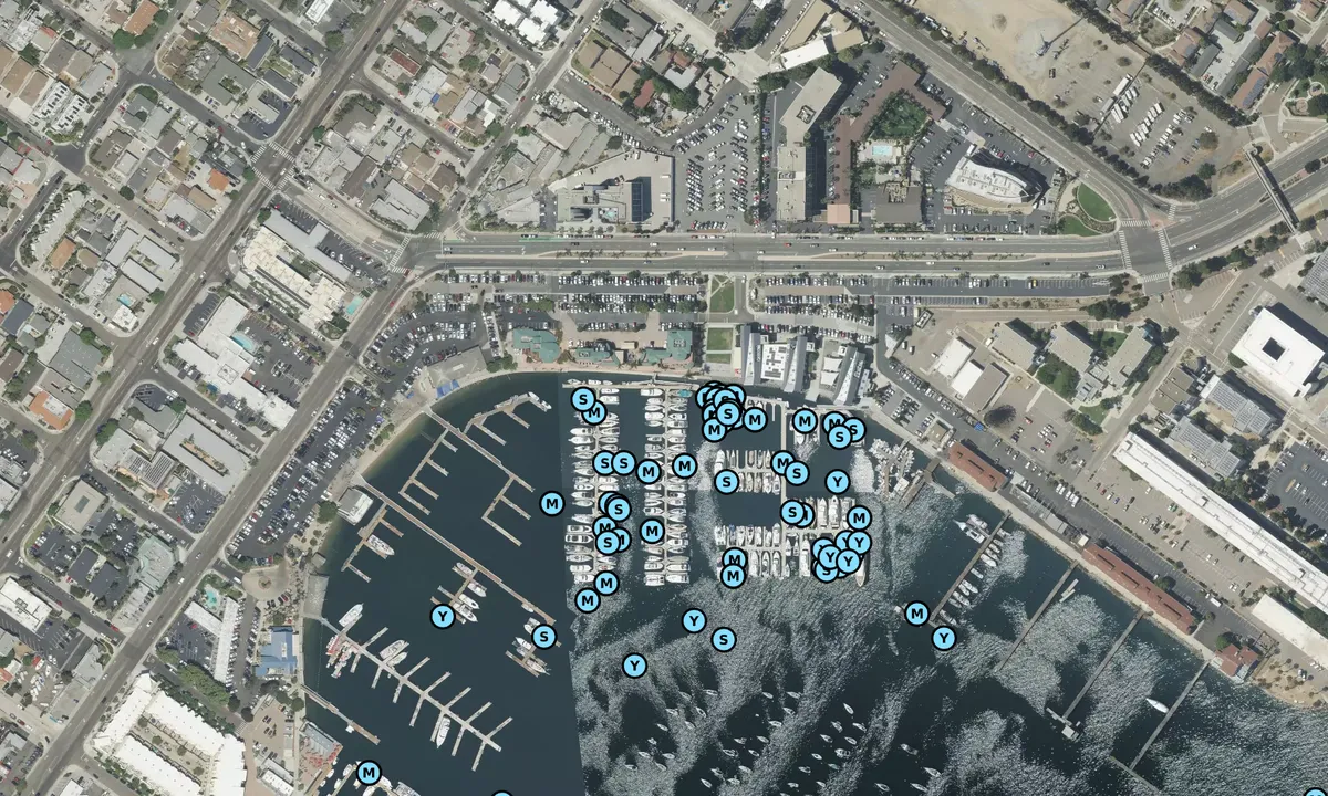 Satelite image of Sun Harbor Marina - San Diego