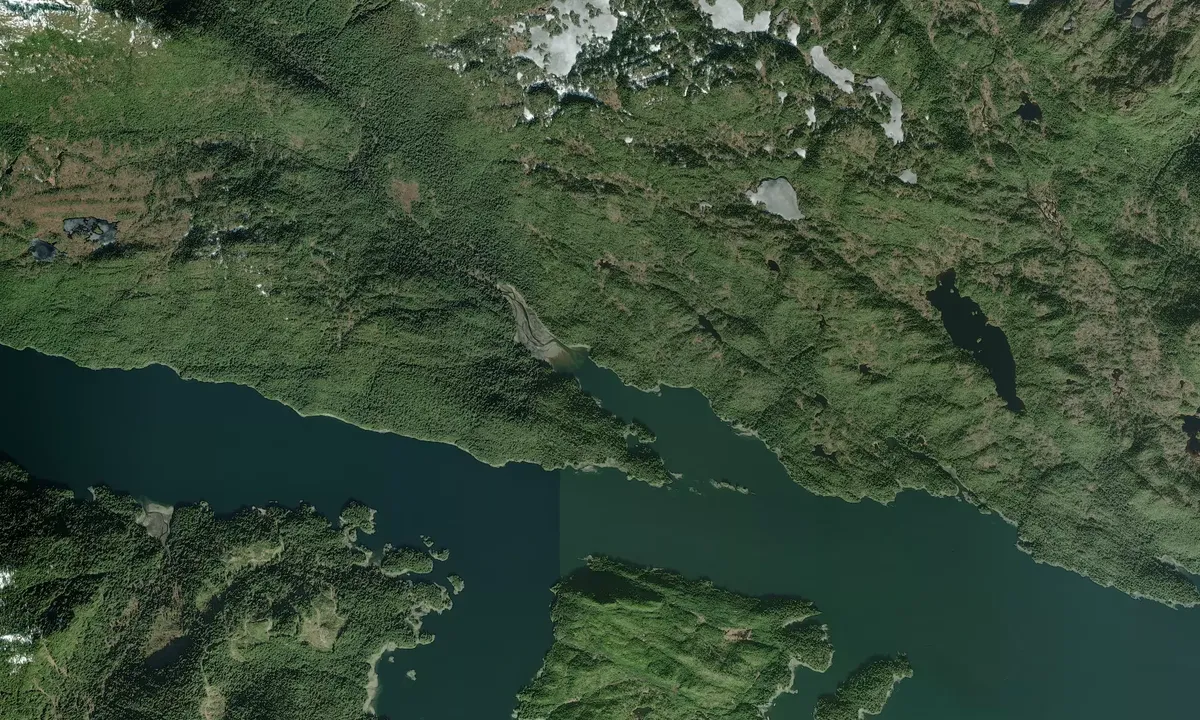 Flyfoto av Sunny Cove - Alaska
