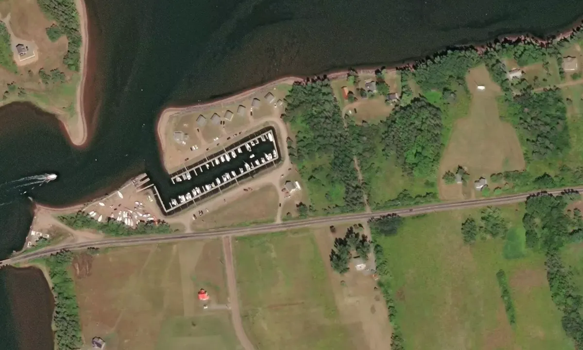 Satelite image of Sunrise Shore Marina and Cottages