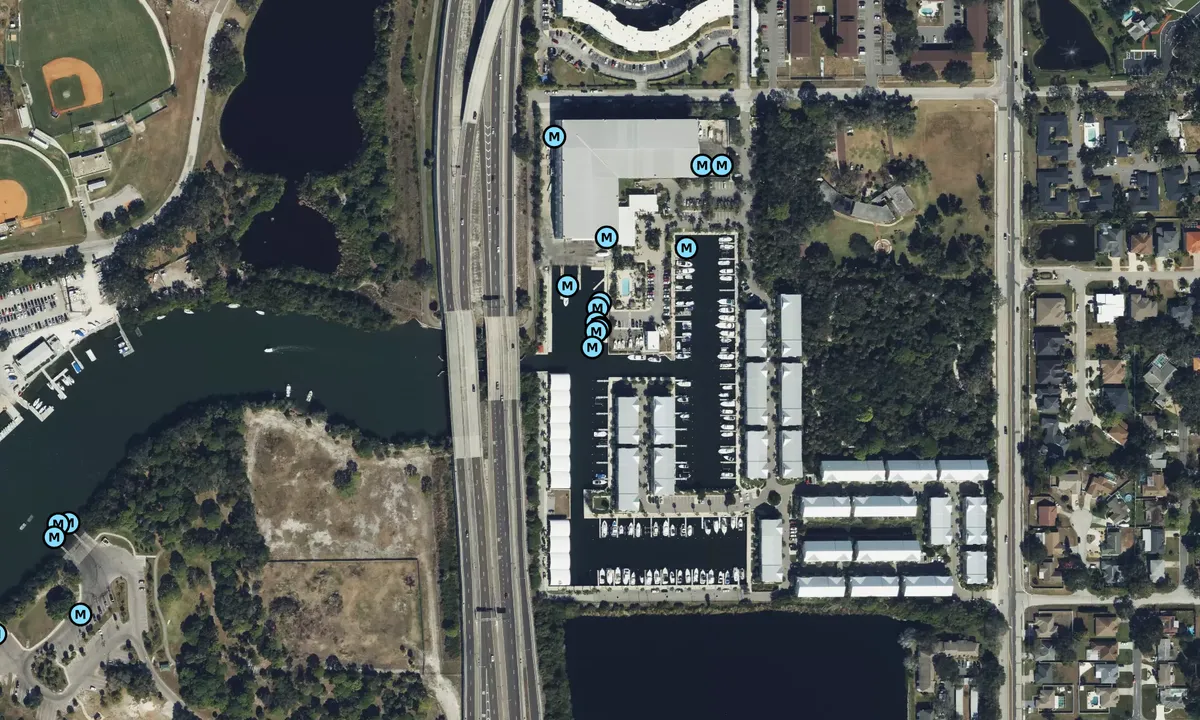 Satelite image of Suntex Marina at St Petersburg