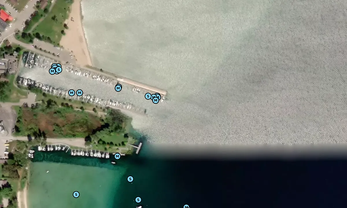 Satelite image of Suttons Bay Marina - Leelanau