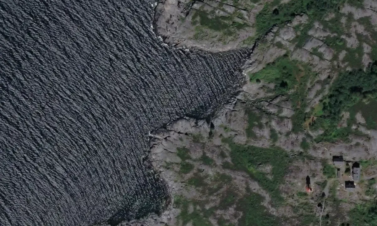 Satelite image of Svenska högarna västra sidan