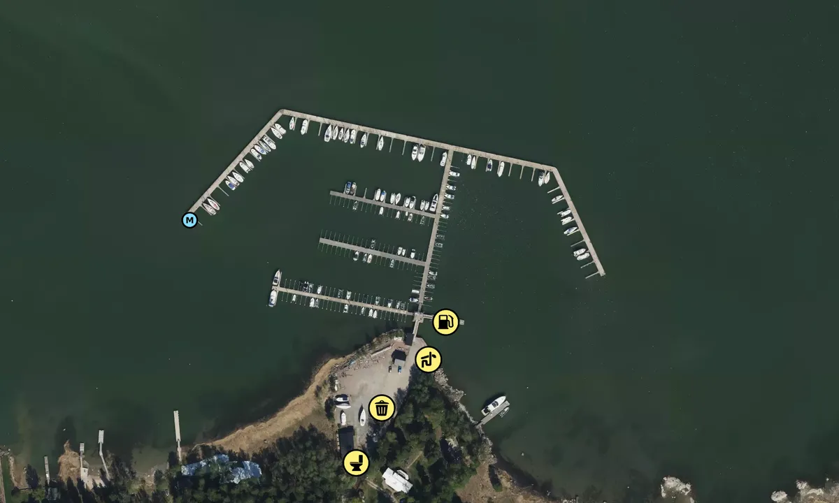 Satelite image of Svinön venesatama