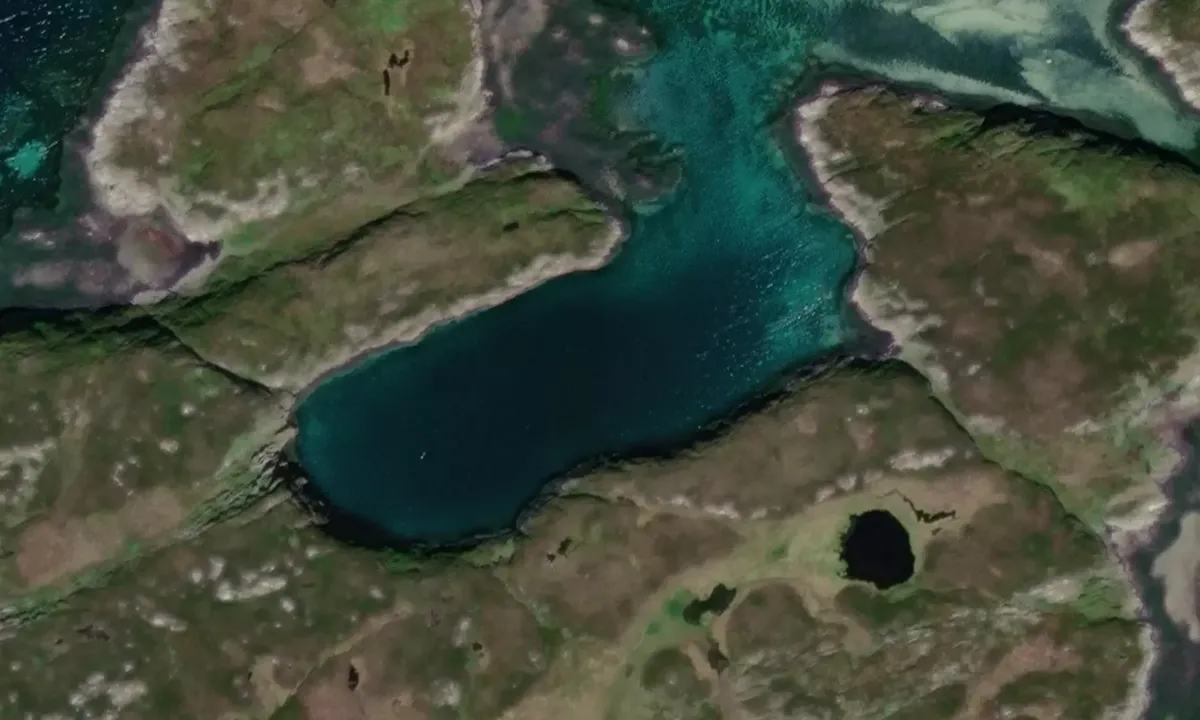 Satelite image of Svinøya - Guri Havna