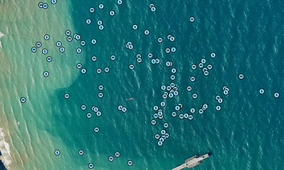 Satelite image of Swanage Bay - Dorset