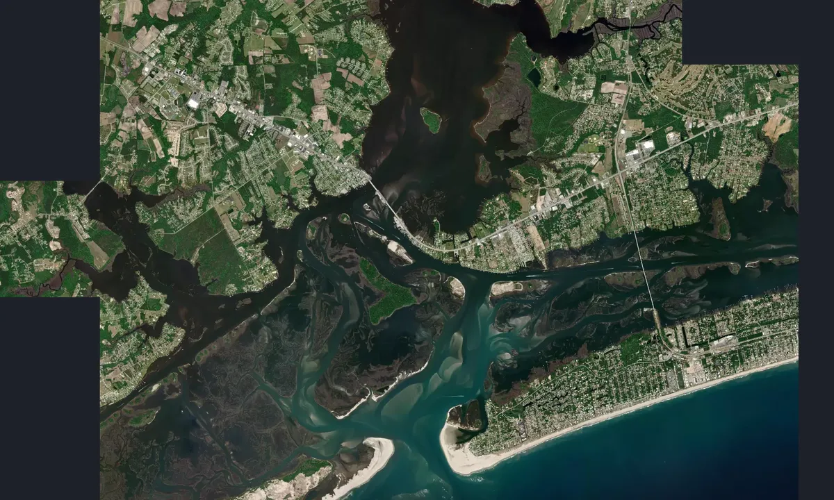 Flyfoto av Swansboro