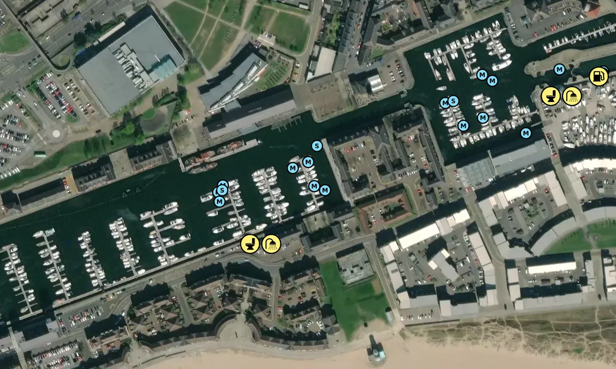 Satelite image of Swansea Marina - Wales