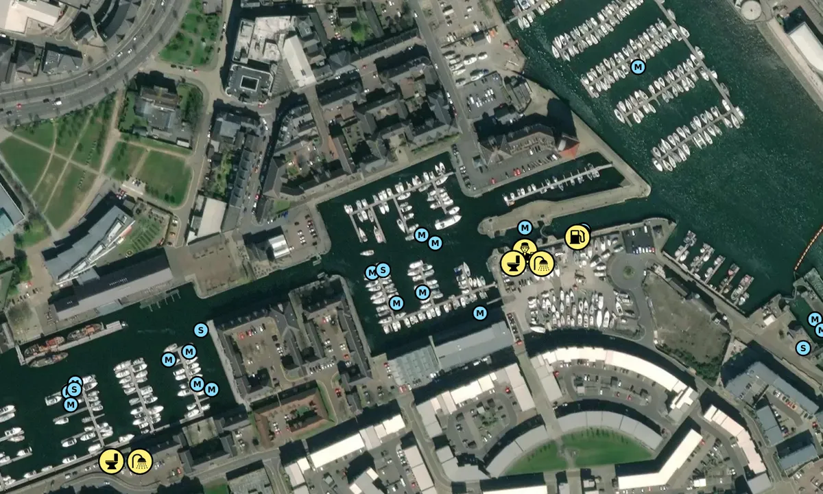Satelite image of Swansea Marina - Wales