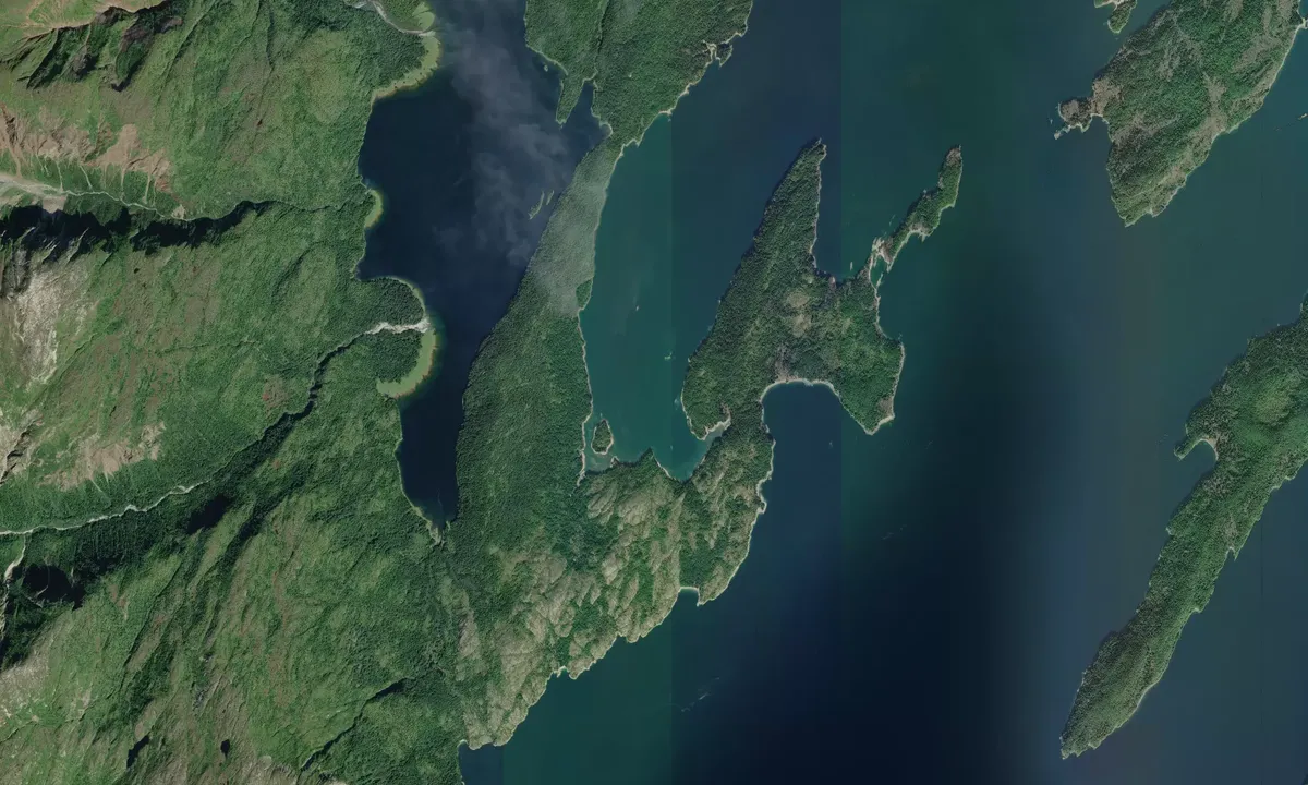 Flyfoto av Sylvester Bay