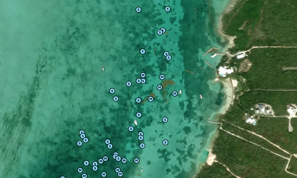 Satelite image of Tahiti Beach North