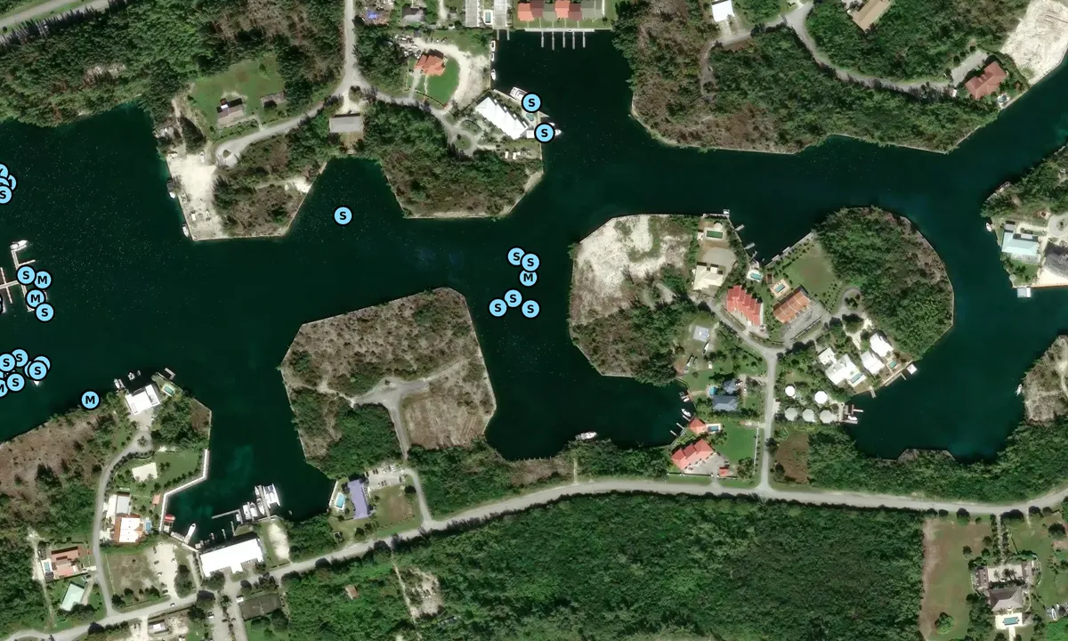 Satelite image of Taino Beach