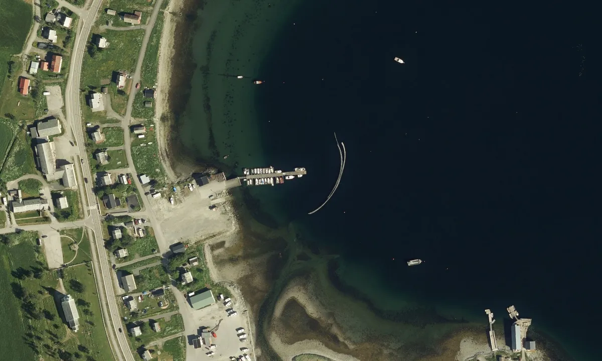 Flyfoto av Talvik Båtforening