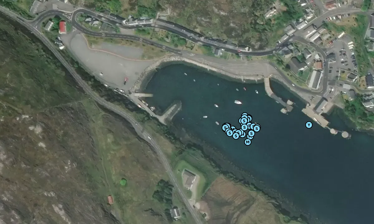 Satelite image of Tarbert Pontoons