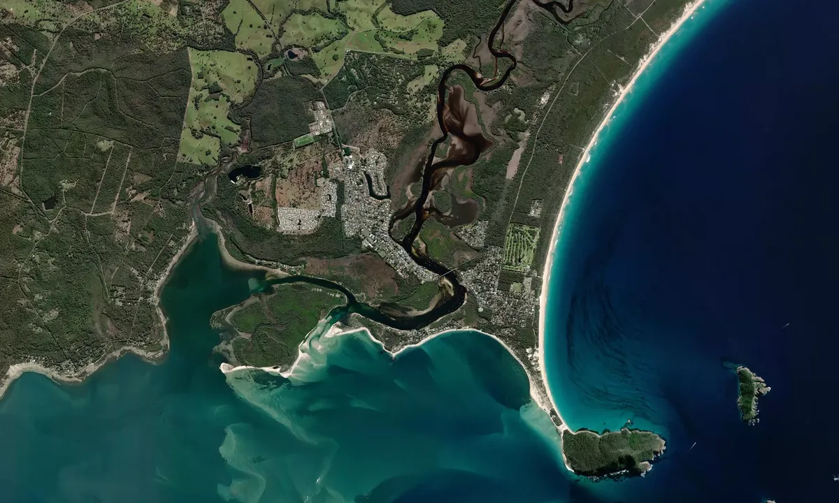 Flyfoto av Tea Gardens Boatshed and Marina
