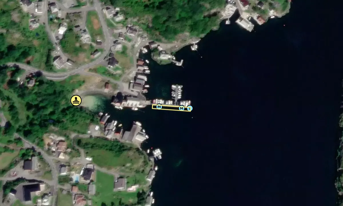 Satelite image of Telavåg Båtlag