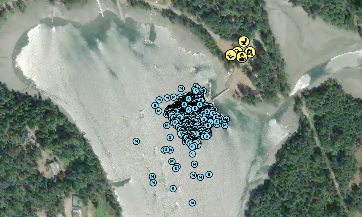 Satelite image of Telegraph Harbour Marina