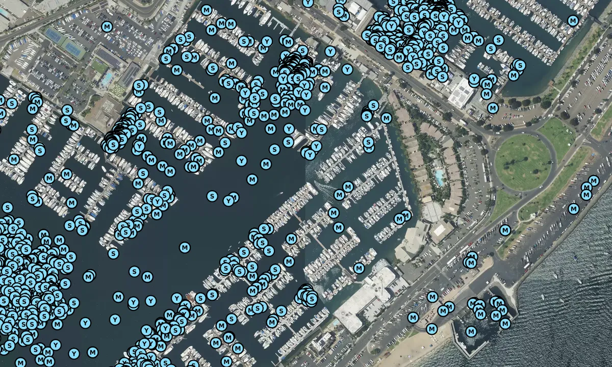 Satelite image of The Bay Club Hotel and Marina