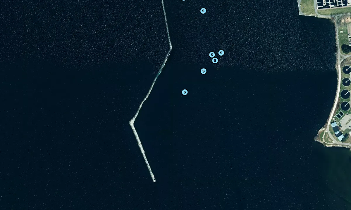 Satelite image of The Burlington Community Boathouse (moorings)