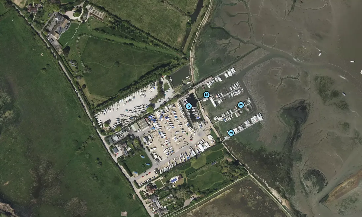 Satelite image of Thornham Marina - Emsworth