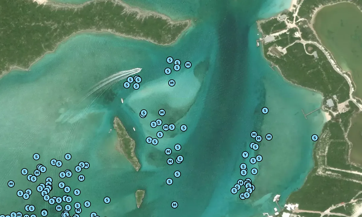 Satelite image of Thunderball Cave