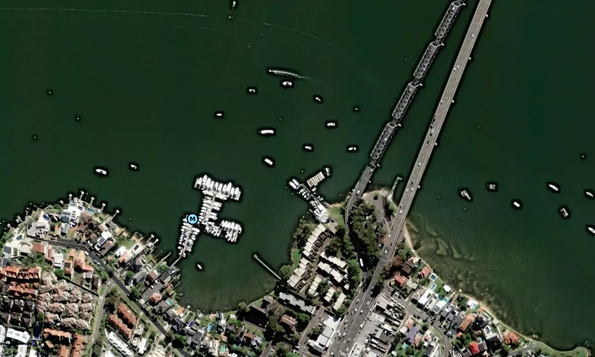 Satelite image of Tom Ugly's Bridge Marina
