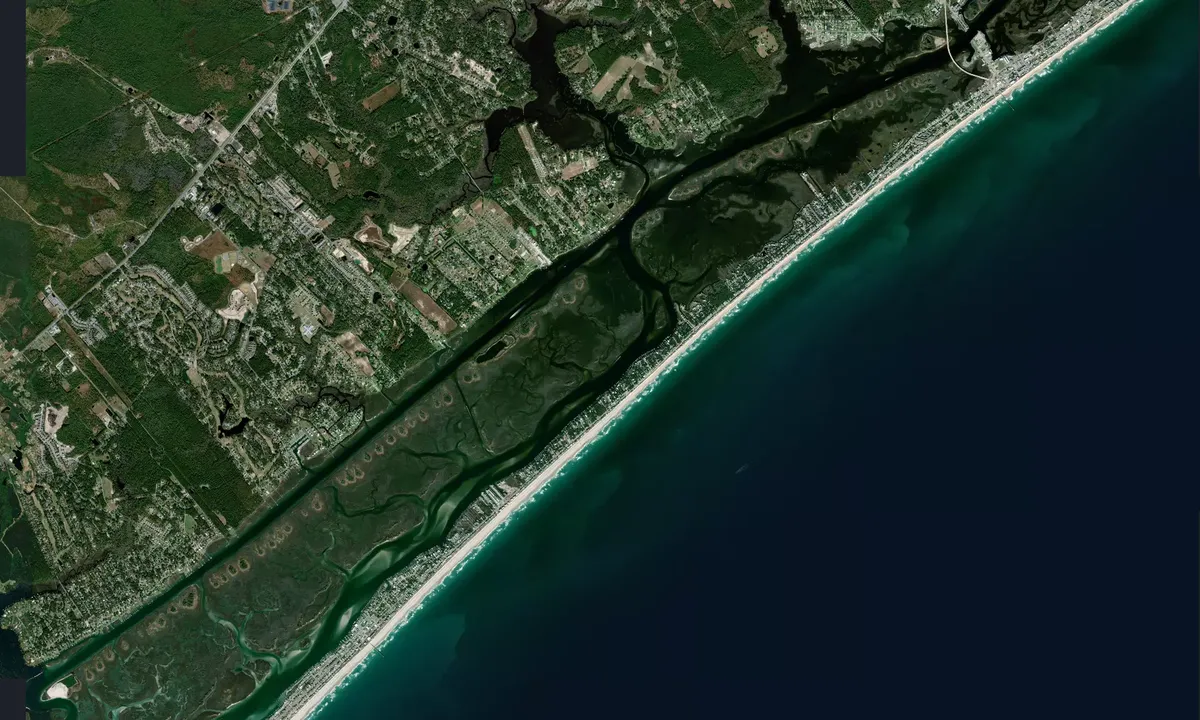 Flyfoto av Topsail Sound (Sloop Point)