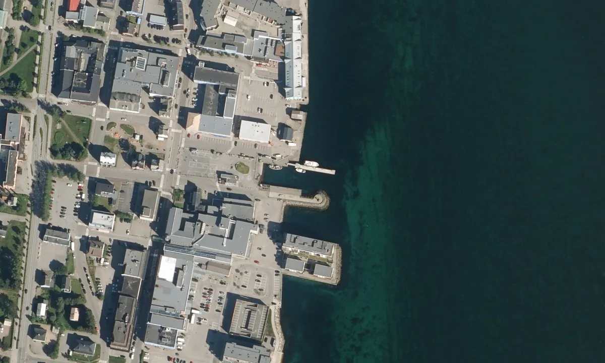 Flyfoto av Torghuken Gjestehavn - Sortland