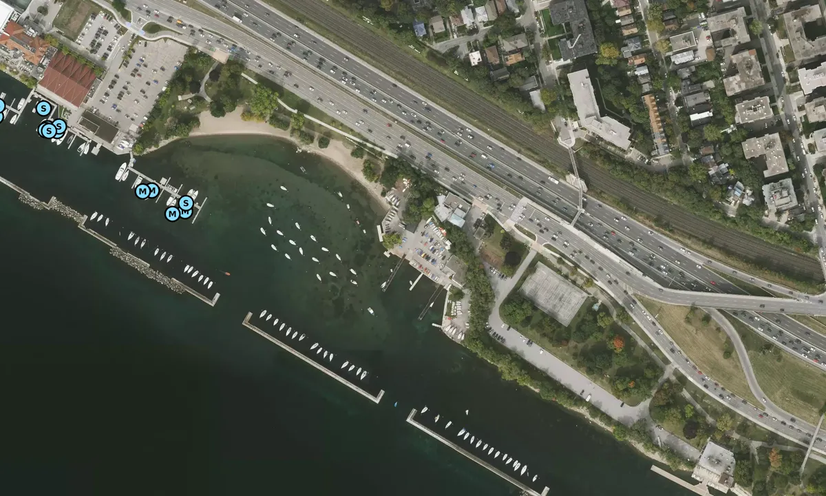 Satelite image of Toronto Sailing and Canoe Club