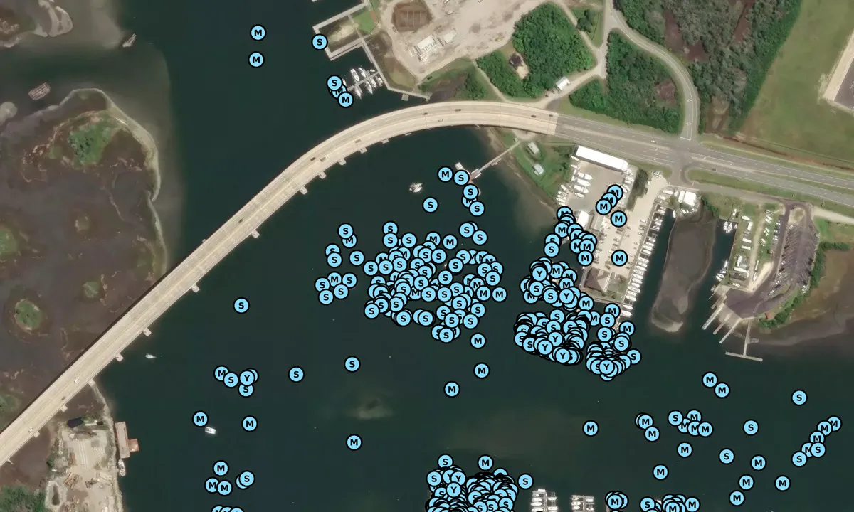 Satelite image of Town Creek - Carteret