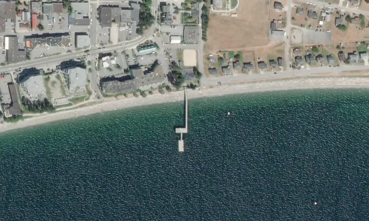 Satelite image of Trail Bay Pier and Day Float