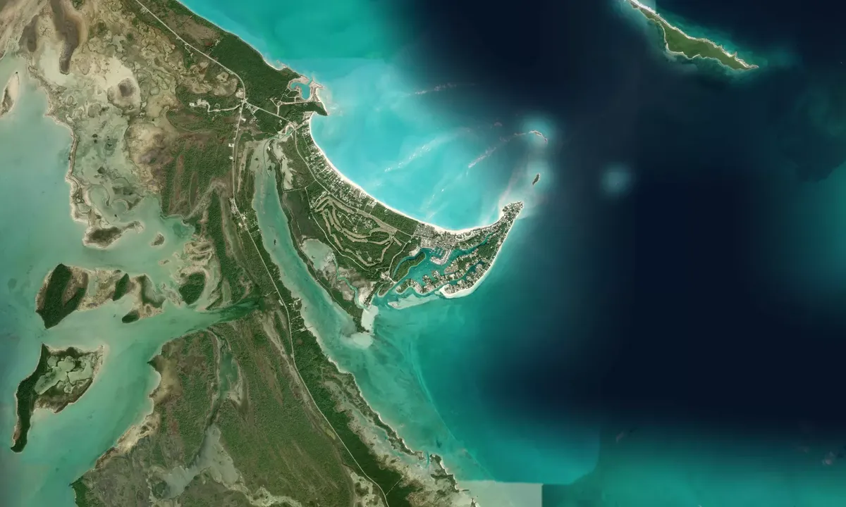Flyfoto av Treasure Cay