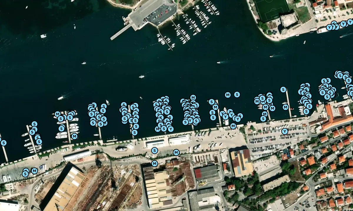 Satelite image of Trogir Marina