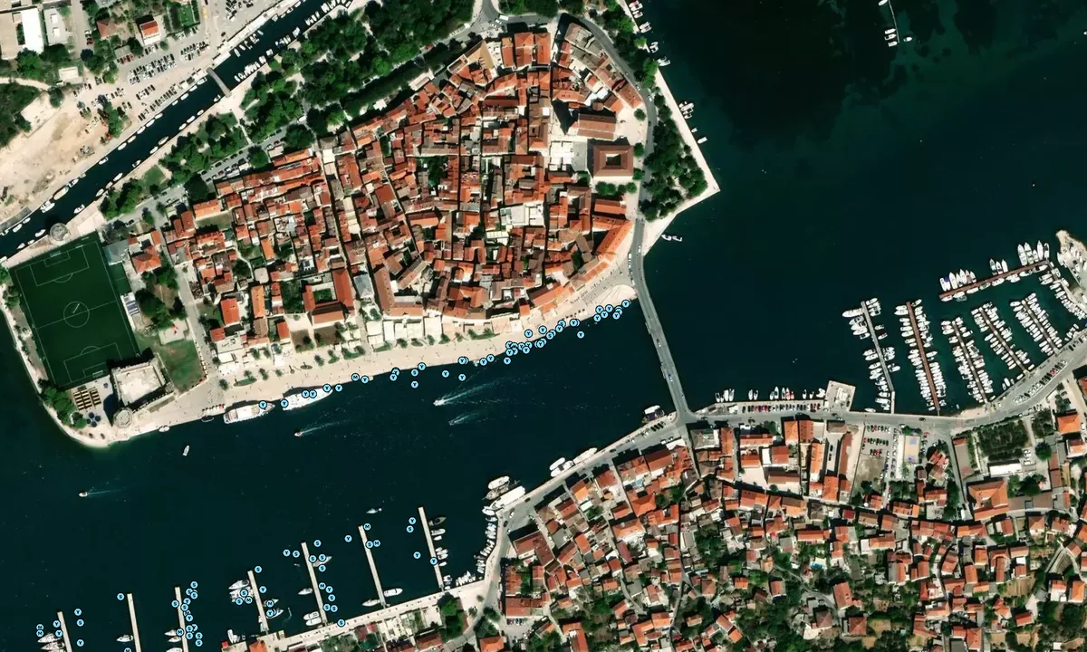 Flyfoto av Trogir Public harbor