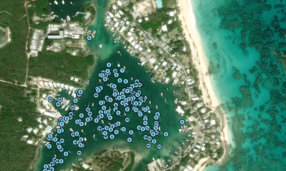 Satelite image of Truman Major Mooring Balls