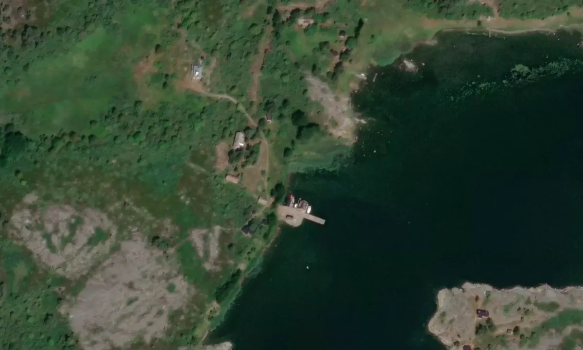 Flyfoto av Trunsö gästbrygga