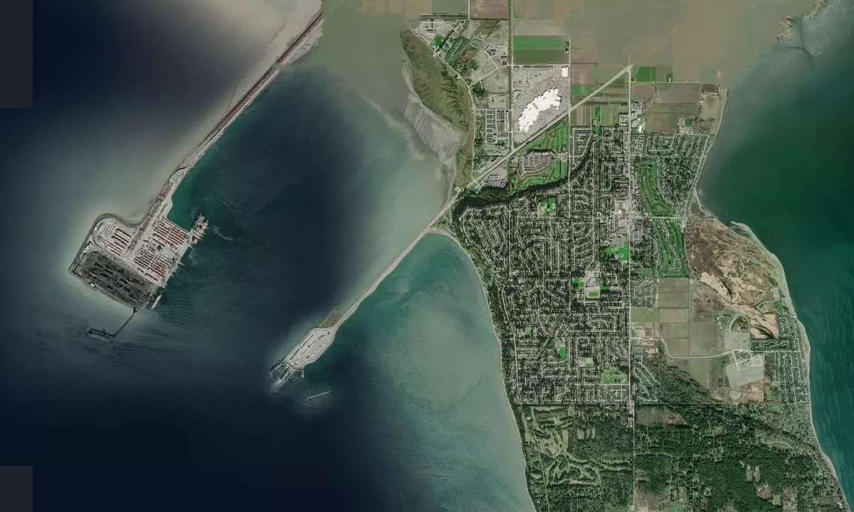 Flyfoto av Tsawwassen Beach