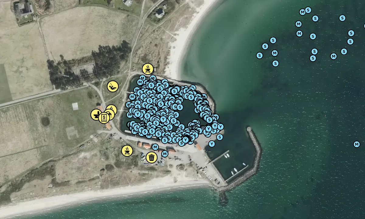 Satelite image of Tunø Havn