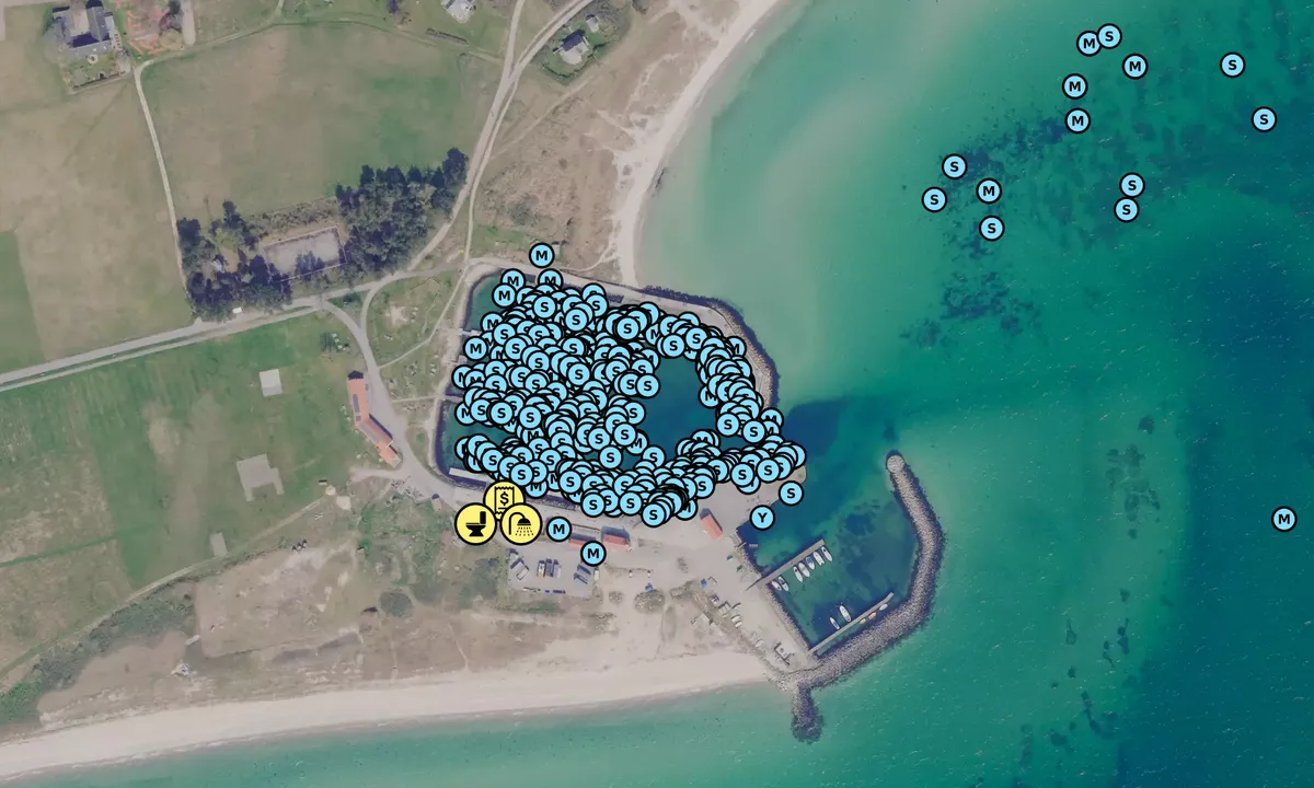 Satelite image of Tunø Havn