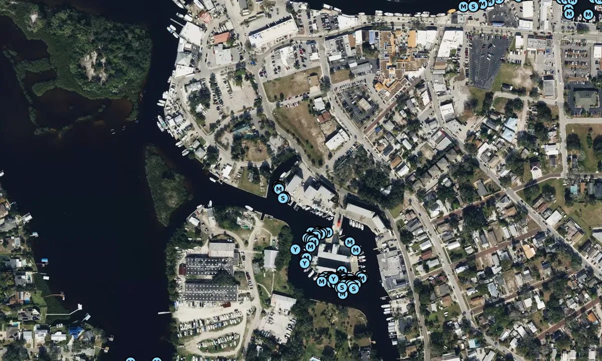 Satelite image of Turtle Cove Marina - Tarpon Springs