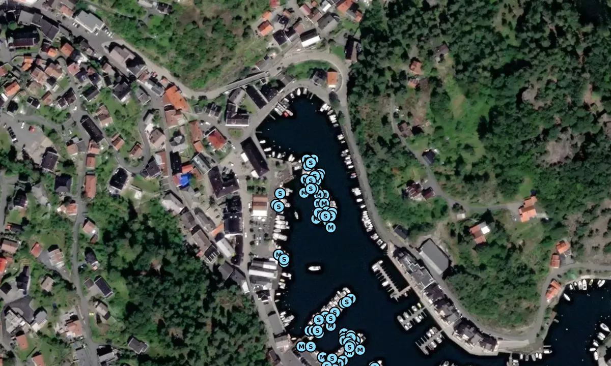 Satelite image of Tvedestrand Gjestehavn